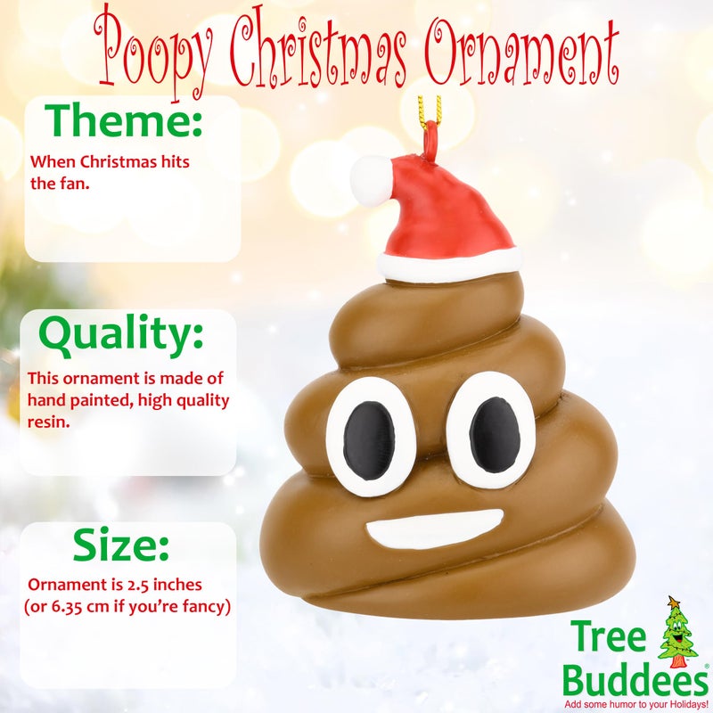 Tree Buddees Poopy Christmas Funny Poop Gag Gift Ornaments - Image 2